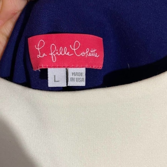 𝅺le Fille Colette Color Block Dress Size Large NWT - Picture 3 of 5